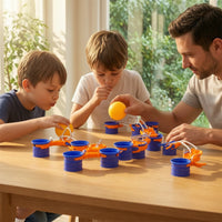 Buildable Ball Track Toy Hands-on Blowing Ball Game Educational Hand-Eye Coordination for Children, Toddlers, Classroom
