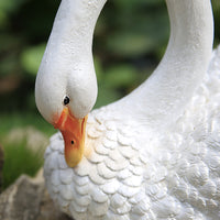 Floating Simulated Swan Resin Ornament for Garden Fountain Pond Landscape Decoration Couple Love Symbol