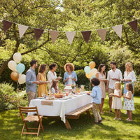 5 Meter Garland Burlap Triangle Banner Boho Burlap Pennant Garland Easy to Hang Linen Bunting Flag for Kindergarten