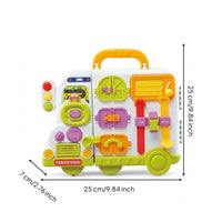 Multifunction Car Busy Board Portable Busy Board with Handle Educational Toy Travel-Friendly for Toddlers