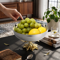 Pedestal Fruit Bowl Reflective Fruit Bowl with Pedestal Easy to Clean for Dining Table