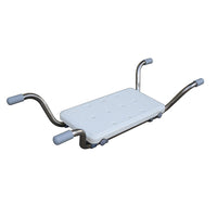 Non-Slip Stainless Steel Bathtub Stool with Backrest and Armrests