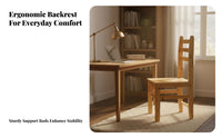 Rustic Ladder Back Chair Modern Farmhouse Design Armless Ladderback Chair