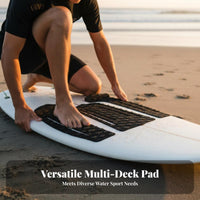 3 Pieces Non-Slip Stand-up Paddleboard Deck Pad Waterproof Surfboard Traction Grip Foam Stomp Pad Texture D Texture