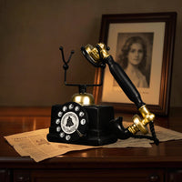 Vintage Telephone Resin Craft Ornament for Home Decor