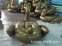包邮加厚190CM充气金色天鹅金天鹅尖嘴鸭坐骑浮排游泳圈