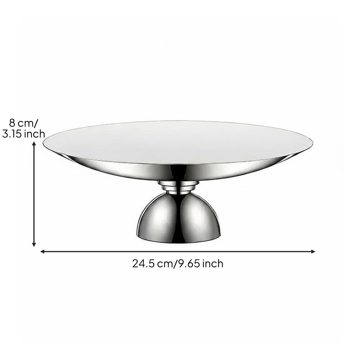 Stainless Steel Fruit Dish Versatile Tableware Mirror Finish for Living Room