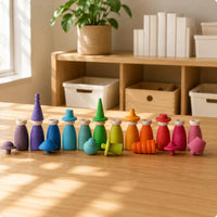 Wooden Peg Doll Removable Hat Imaginative Play Form Smooth Edges Children's Plaything for Kids
