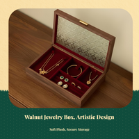 Hardwood jewelry box with plush lining