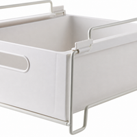 Steel Drawer Organiser, Stackable Drawer Unit for Cabinet Storage, Modern Minimalist Parts Organiser, Matte White Tool Drawer Organiser
