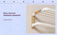 Removable adhesive towel rack