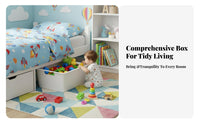 Underbed container with casters flat-design Design Household Storage adaptable