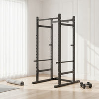 Adjustable Squat Rack with Pull-up Bar Heavy Duty Power Cage Sturdy Workout Machine Stable for Home Gym