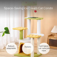 Ice Cream Cat Tree Multi-Level Condo Scratching Post
