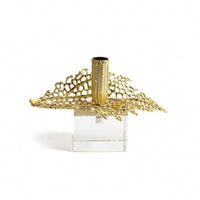 Candle Holder with Acrylic Base Tall Metal Candle Holder Modern Decor for Bedroom