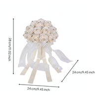 2 Pieces Champagne Blossom Flower Arrangement Handmade Crystal Blossom Flower