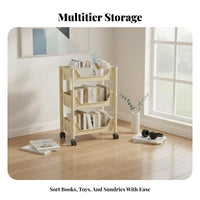 Rolling Storage Shelf Lockable Casters Multi-Layer Storage Trolley Easy Assembly