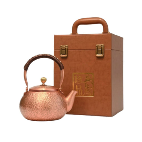 Copper Teapot Traditional Teapot with Lid Heat-Resistant for Collectors