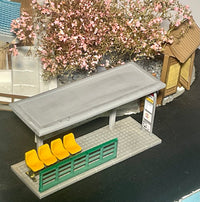 土豆模型1/64比例日式公交站台模型候车亭模型城市建筑场景模型