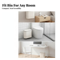 Hinged Wall-Mounted Trash Can | Space-Saving Design, Sealed Odor-Blocking Cover, Hanging Trash Can with Lid, for Toilet