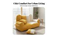 2-Seater Frameless Sofa Comfortable Indoor Seating Ergonomic Ergonomic Cushioning SkinComfortable for Apartment Dwellers