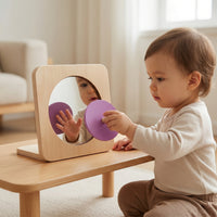 Educational Wooden Toy with Mirror Sensory Child-Led Learning Toy Problem-Solving Shape Sorting Cube Sturdy for Classroom