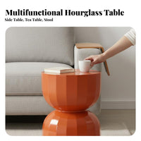 Hourglass-Shaped Stool Multi-Functional Small Seat Modern Design for Living Room