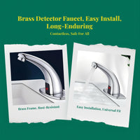 Touchless infrared brass faucet