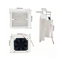 Heat Dissipation RV Side Exhaust Fan Shielded Mesh RV Side Vent Fan Easy to Install Motorhome Air Vent Long-Lasting for Boat