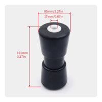 191 Mm Long Boat Haulage Roller Narrowed Center Bottom Haulage Wheel Widened Ends Molded Cylindrical Roller Through-Hole