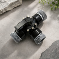 Big Flow Channel 3-Way Diverter Valve Swivel Shower Diverter with Threaded Connections Adjustable Valve with Lever Handle Tooltool-Less for DIYers, Pump and Hose Setups