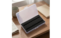 Figure Storage Box Hinged Lid Collectible Display Case Shielded for Parts Organization
