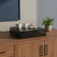 Coffee Capsule Storage Organizer Modern Coffee Pod Storage Drawer Mesh Basket Capsule Drawer for Countertop, Office