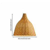 Bamboo Chandelier Material Woven Pendant Light Artistic Woven-Rattan Hanging Lamp for Restaurant, Cafe, Hotel