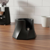 Coffee Machine Stand Espresso Tamping Base Universal Portafilter Holder Stable ABS Construction Spiral Design Non-slip Pads Suitable for Kitchen Coffee Bar