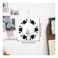 Bohemian Hanging Mirror Handmade Tassel Frame Mirror Beautiful Gift for Bedroom