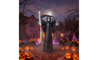 Freestanding Grim Reaper with Reaping Blade Oversized Inflatable Grim Reaper Outdoor Seasonal for Yard, Halloween Parties, Storefront