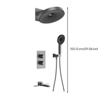 Copper shower set with temp control