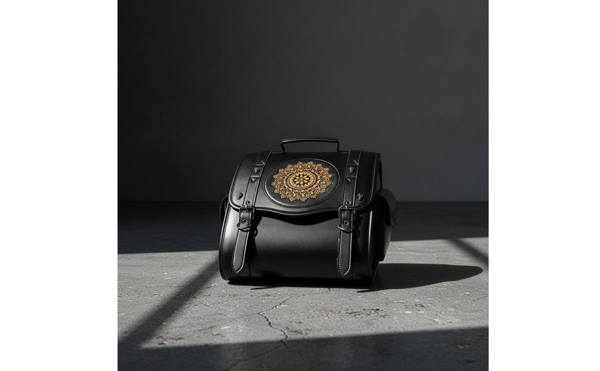 Motorcycle Tail Bag with Shoulder Strap Vintage Motorcycle Rear Bag Versatile Luggage for Motorcyclists, Riders, Daily Commuting, Road Trips