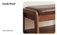 Upholstered Entryway Stool Comfortable Padded Seat for Living Room, Homeowners