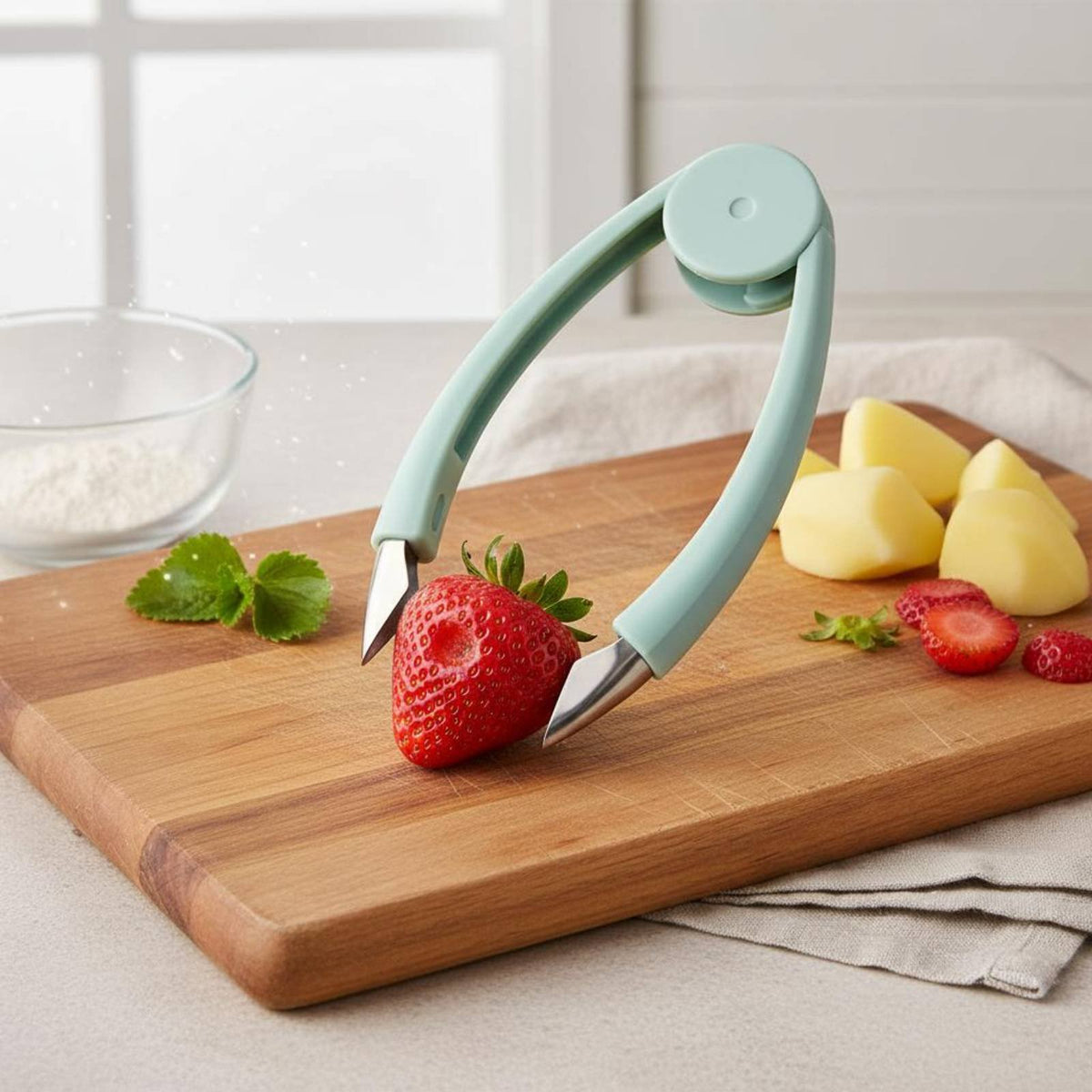 Pineapple Spot Remover Versatile Potato Spot Remover Strawberry Huller Stainless Steel Blade Tomato Corer Easy to Use