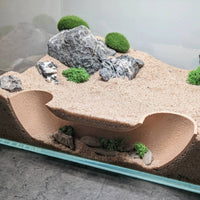 Underground Cave Ornament Natural Look Terrarium Hideout Space-Saving