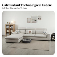 L-Shaped Sectional Sofa Nordic design Living Room Seating abrasion-resistantResistant Couch for Pet Owners, Apartment Dwellers, Small Spaces, Office