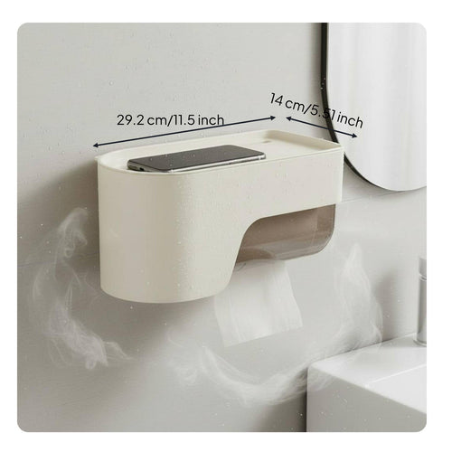 Waterproof Bathroom Tissue Box Easy to Install Wall Mounted Tissue Box