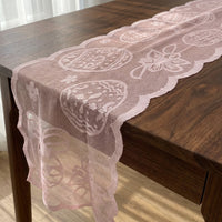 Easter Lace Table Runner Intricate Cutouts Easter Table Runner Machine Washable, Lace Fabric Table Cloth for Home Stylists, Party Hosts, Kitchen, Rectangle Tables