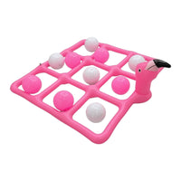 Interactive Inflatable Flamingo Toss Game Screen-Unplugged Pool Buoyant Mat with Toss Game Lightweight Toss and Toe Toe Pool Buoyant Mat Outdoor for Children, Adults