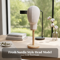 Mannequin Head Stand Lightweight Linen Hairpiece Form Head for Home Storage