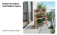 Tiered Flower Ladder unattachedstanding Multi-Tier Ladder Stand Space-Saving for Patio