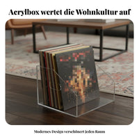 Transparent LP Display Rack Easy to Clean Acrylic Vinyl Album Storage Box
