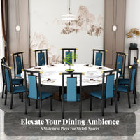 Armless Rearrest Chair New Chinese Design Business Seating Stable and Sturdy Versatile Design for Homeowners, Dining Room, Cafe